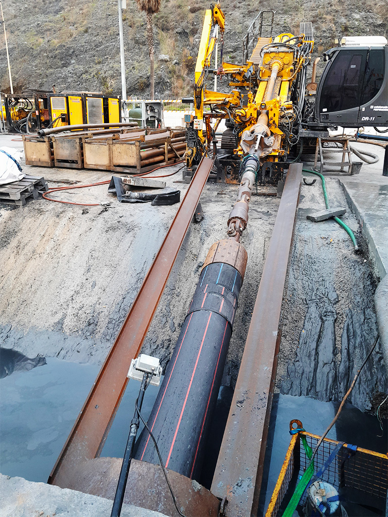 Interconnexion électrique Espagne-Ceuta par HDD. Forage Horizontal Dirigé pour l’interconnexion électrique entre l’Espagne et Ceuta.